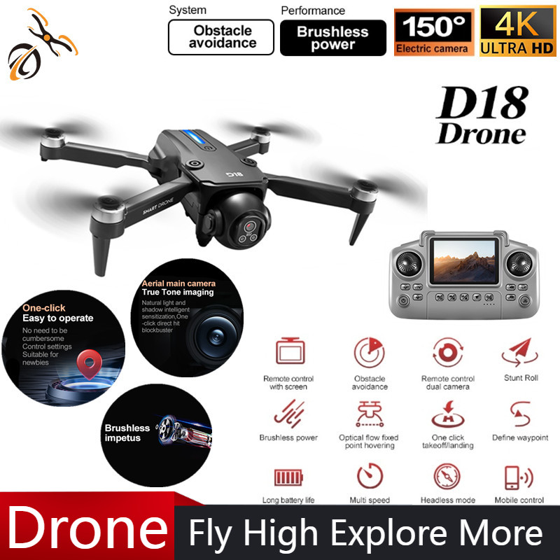 Drone Camera Professional - ใหม่D18 Drone Professionalการถ่ายภาพ 4K HD Dualกล้องหลีกเลี่ยงอุปสรรคอัจฉริยะ