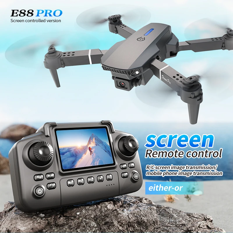 Drone Camera Professional - โดรนรุ่น Professional E88 PRO พร้อมหน้าจอ กล้อง