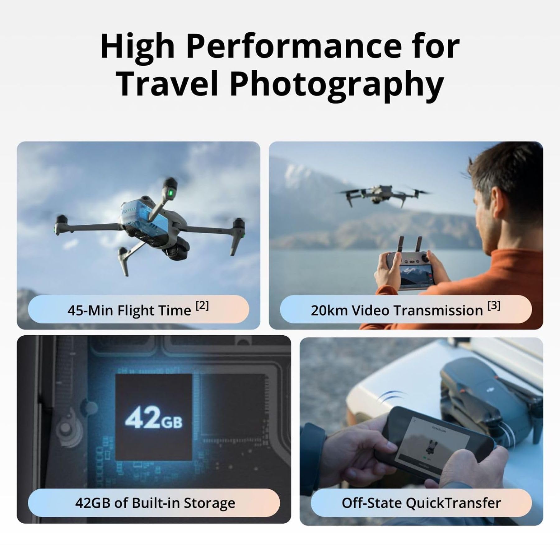โดรน DJI Air 3S (DJI RC-N3) ชุ - Drone Camera Wide Angle บทวิจารณ์และราคา